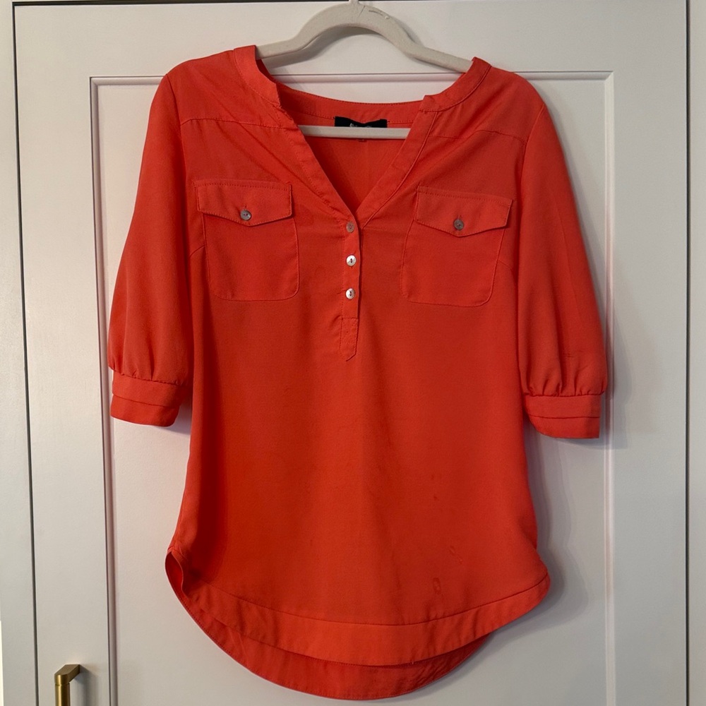 41 Hawthorn Vibrant Orange Blouse
